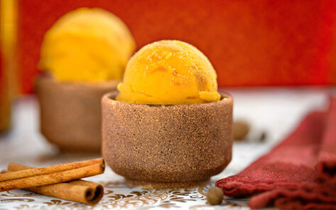 Vegan Pumpkin Spice Frozen Yogurt