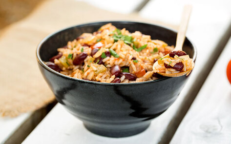 Vegan Jollof Rice & Beans