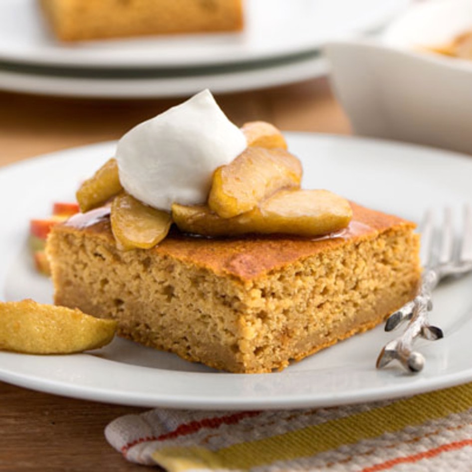 Spiced Vegan Apple Cake with Maple Topping