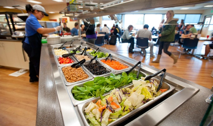 VegNews.com - Cafeteria salad buffet