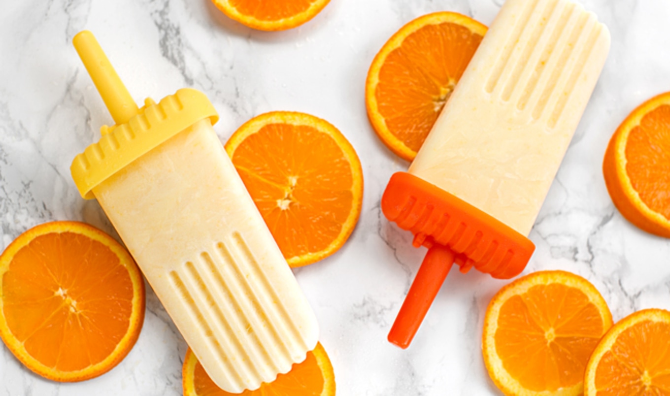 Orange Vanilla FroYo Pops