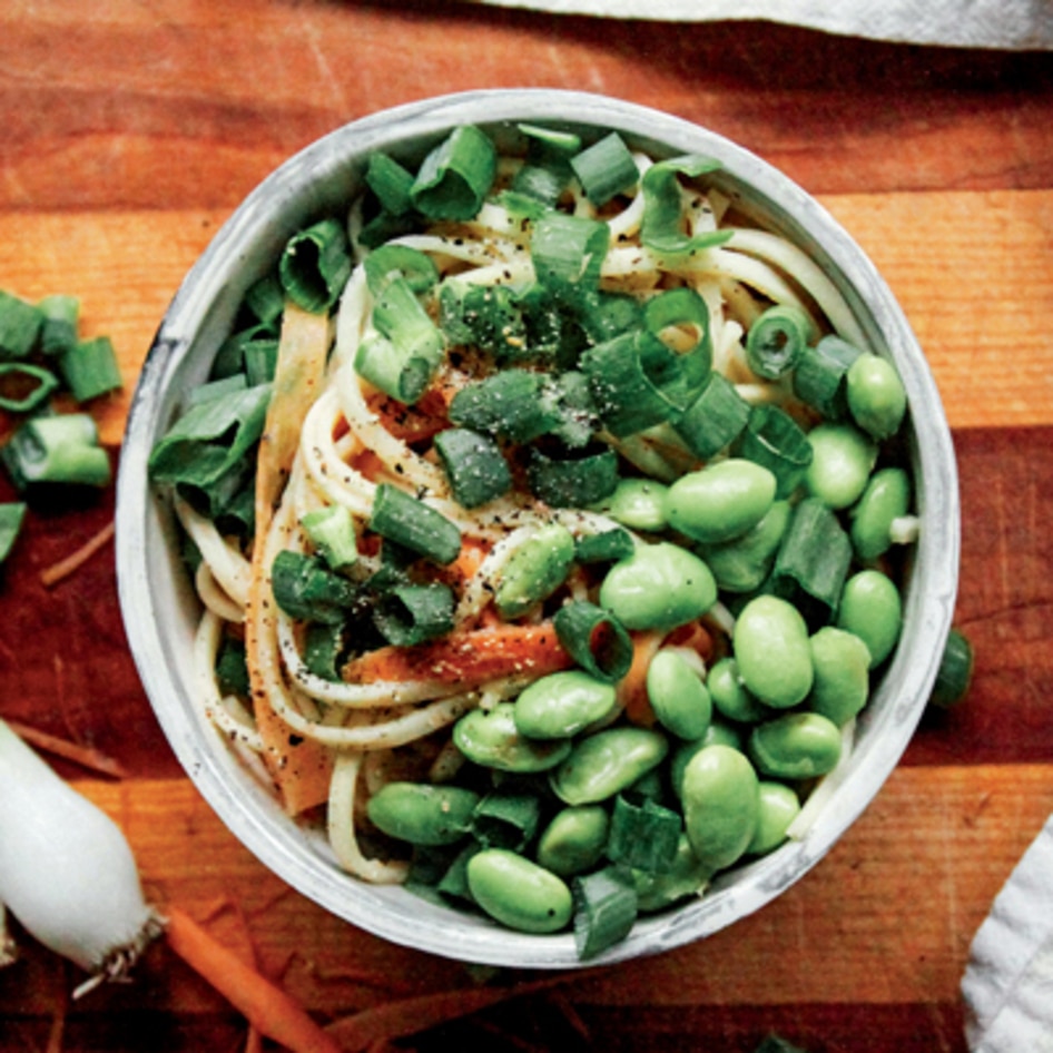 Vegan Ginger Udon Noodle Bowl