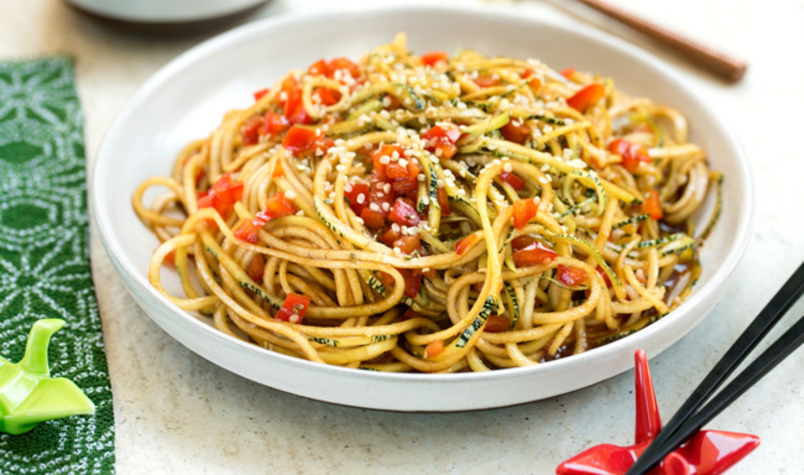 Raw Vegan Teriyaki Noodles | VegNews