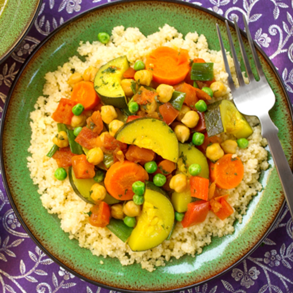 Moroccan Layered Vegan Couscous