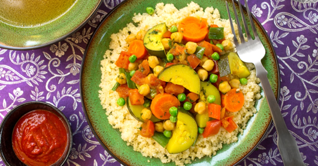 Moroccan Layered Vegetable Couscous | VegNews