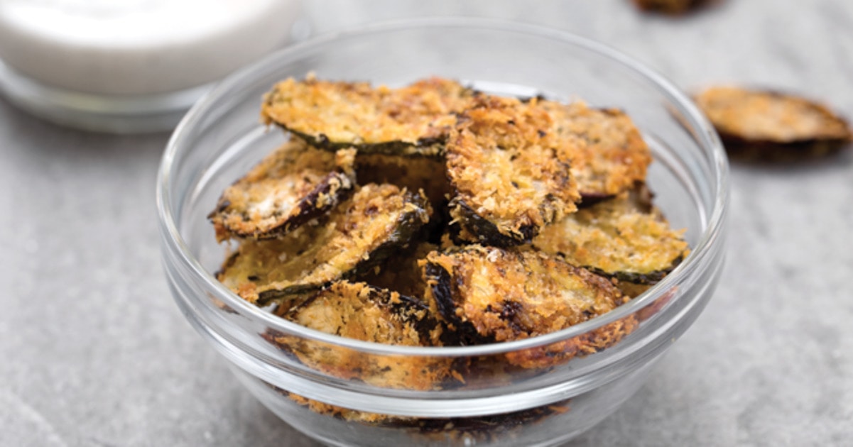 Baked Vegan Eggplant and Zucchini Chips | VegNews