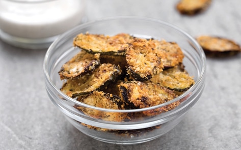 Baked Vegan Eggplant & Zucchini Chips