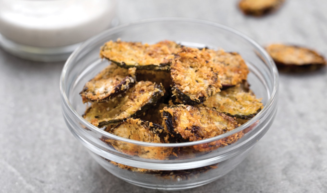 Baked Vegan Eggplant and Zucchini Chips