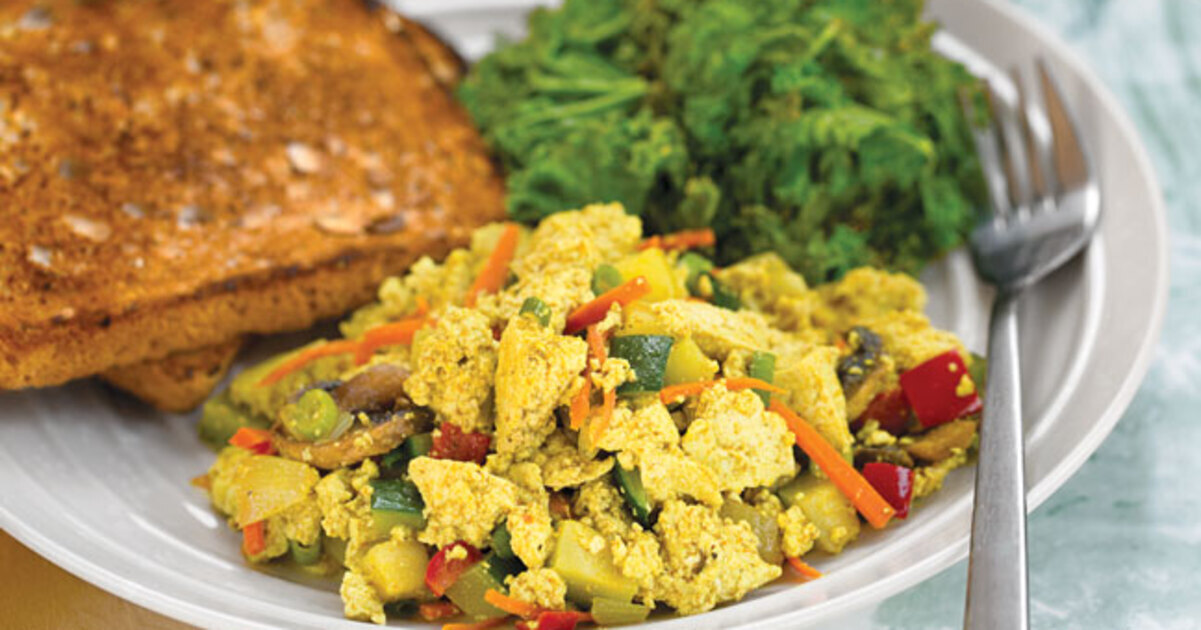 Easy Two-Step Tofu Scramble With Mixed Veggies | VegNews
