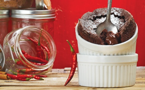 Mini Vegan Mexican Chocolate Soufflés