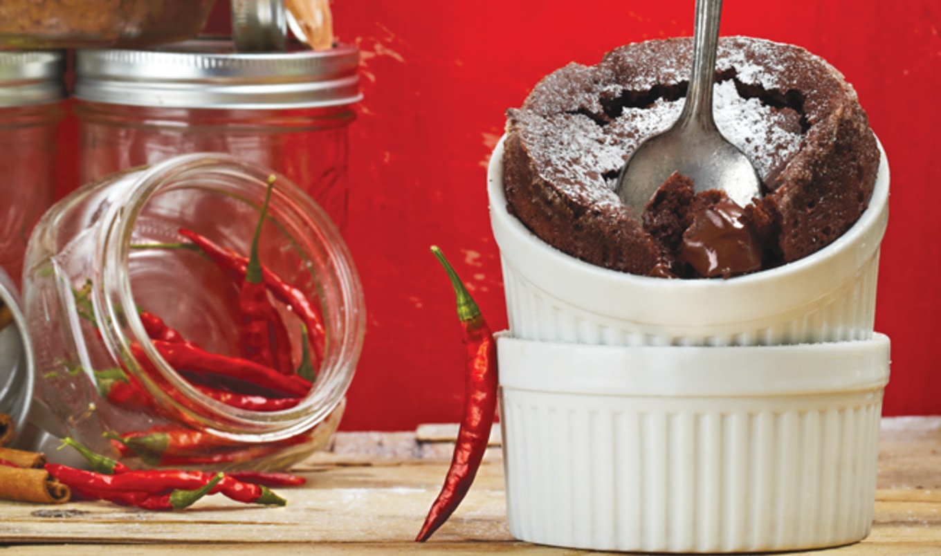 Mini Vegan Mexican Chocolate Soufflés