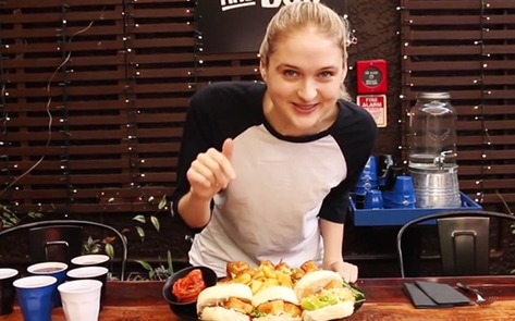 Model Devours 7 Pounds of Vegan Food in 22 Minutes