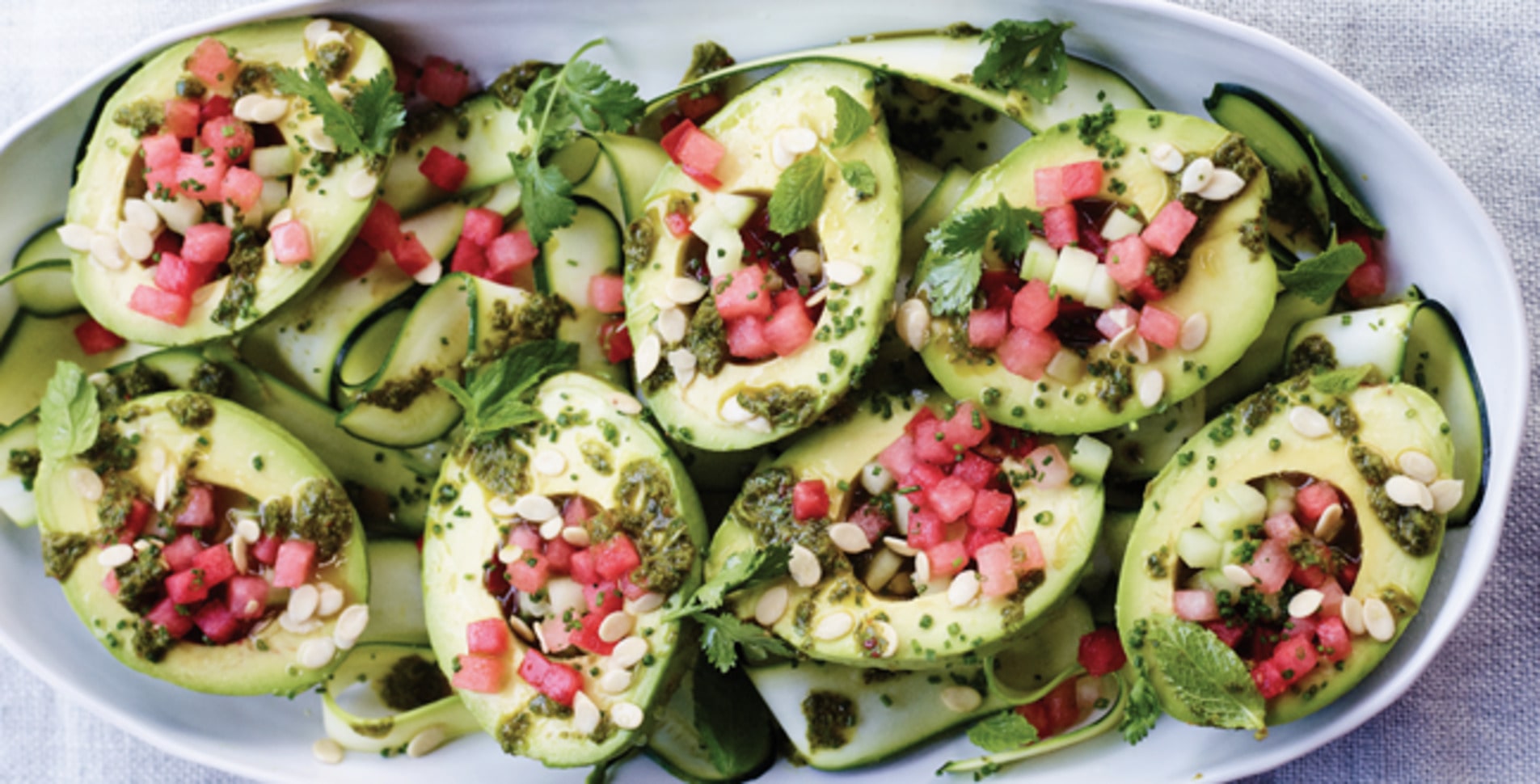 Fresh Chimichurri Avocado Watermelon Salad