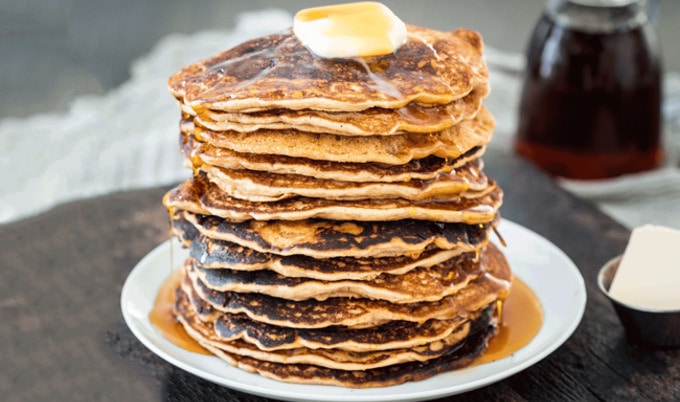 Maple-Peanut Butter Pancakes