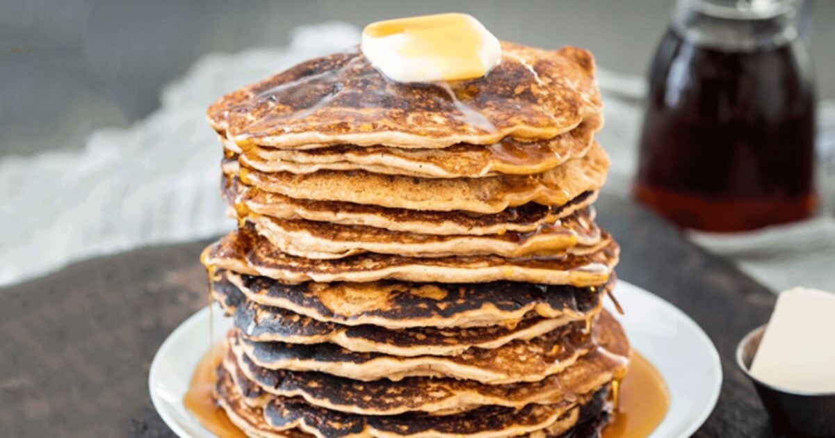 Easy Vegan Maple Peanut Butter Pancakes | VegNews