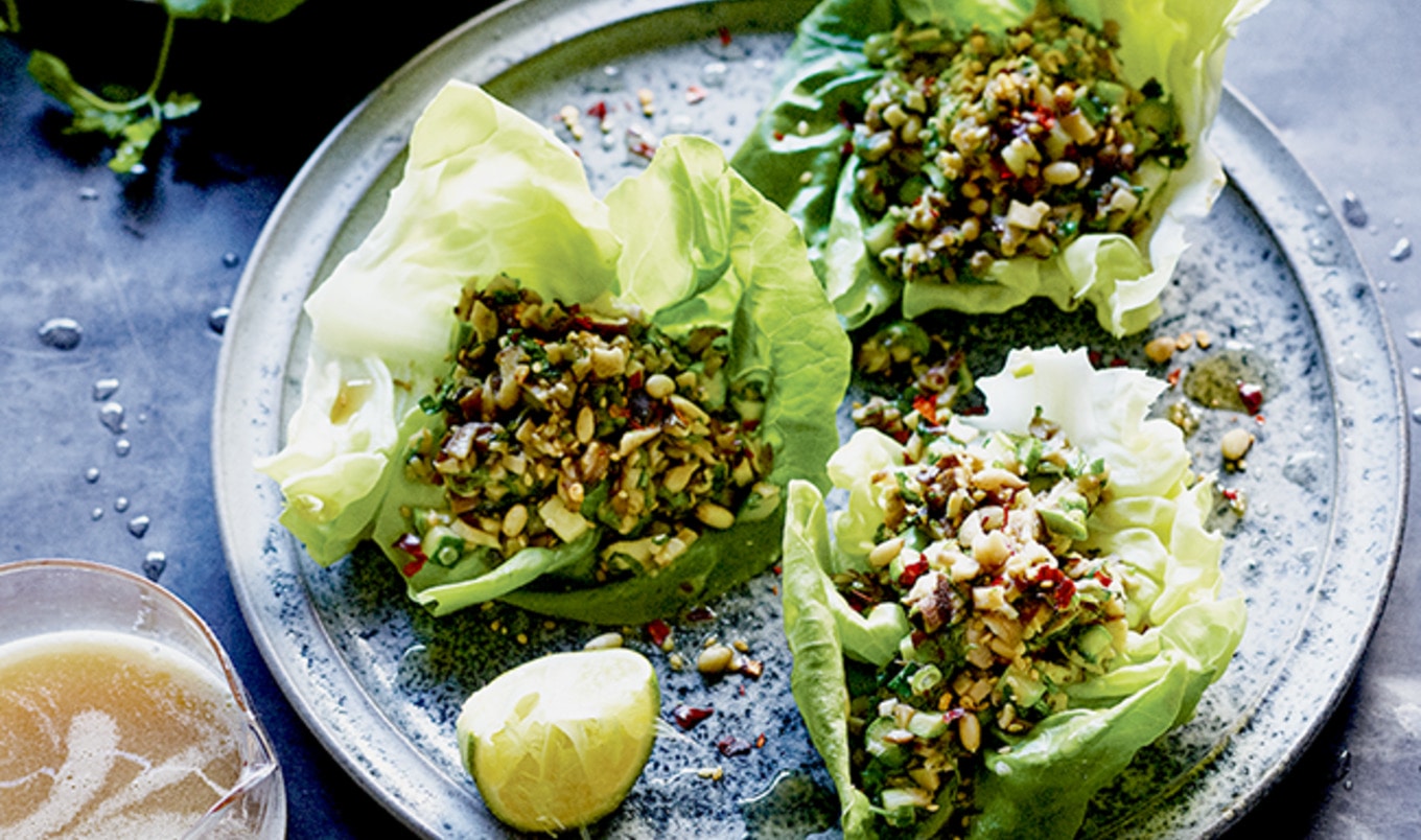 Shiitake-Lime Lettuce Cups