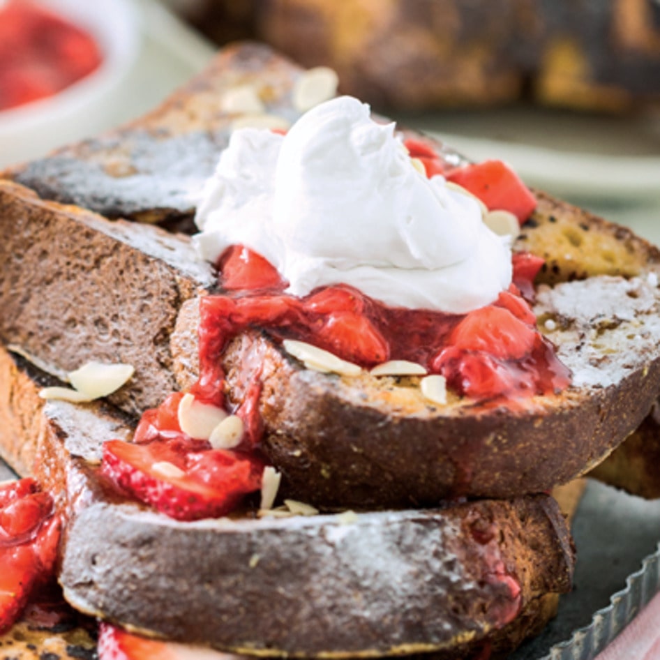 Vegan Strawberry-Vanilla French Toast