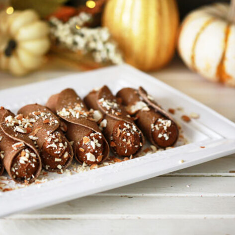 Raw Vegan Chocolate Pumpkin Cannoli