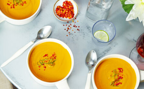 Sweet Potato Soup with Ginger and Vanilla