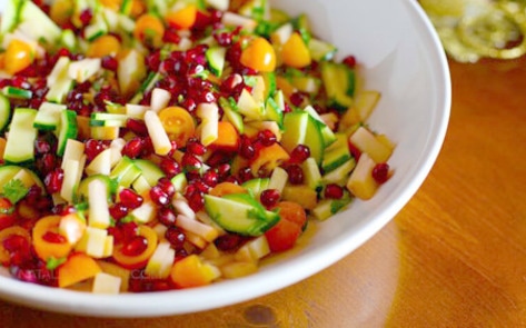 Easy Vegan Holiday Pomegranate Salad